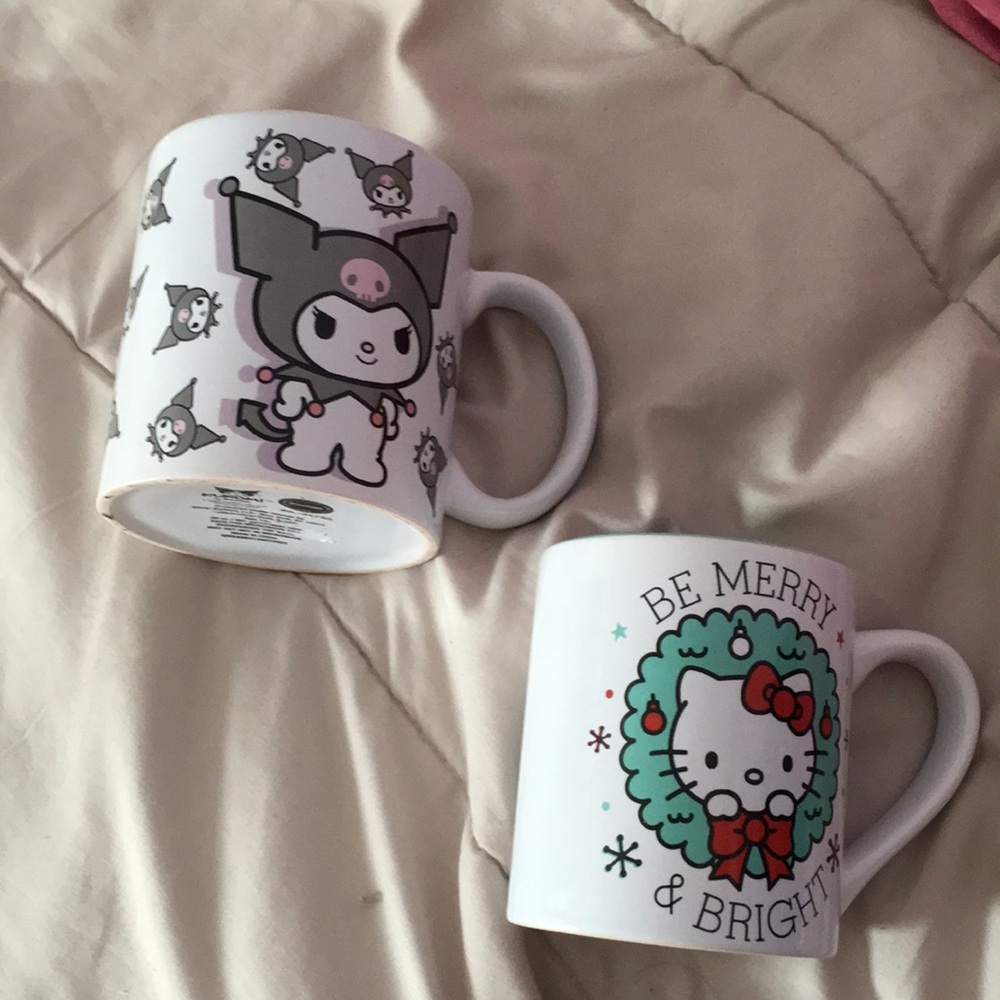 Brand new hello kitty and Kurt cups